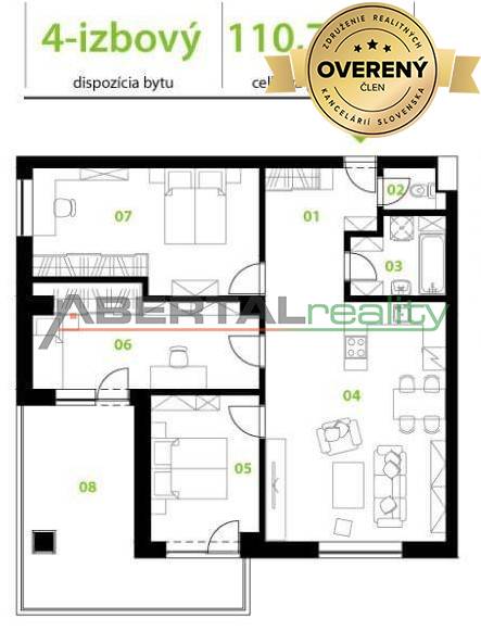 Sale Three bedroom apartment, Three bedroom apartment, Svätej rodiny,