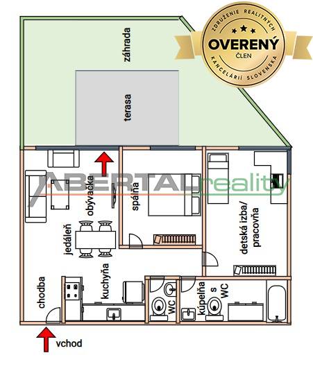 Modern 3-Room Apartment with Garden in Koliba, Bratislava