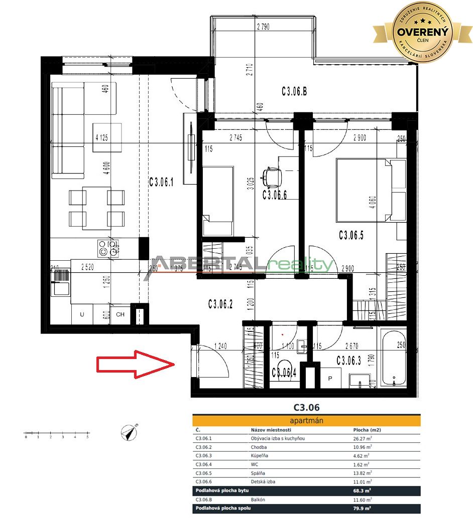 Rent Two bedroom apartment, Two bedroom apartment, Broskyňová, Senec,